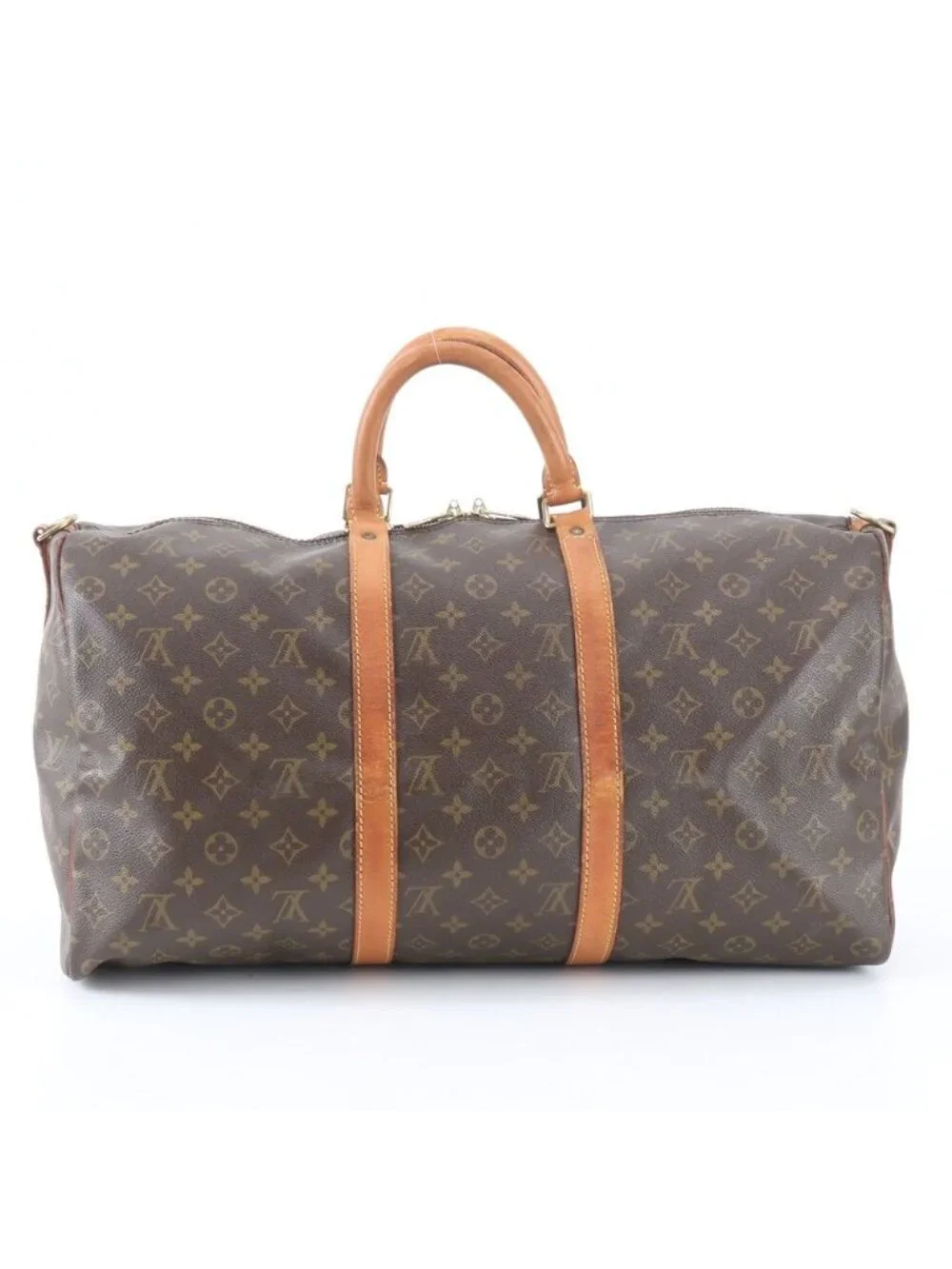 Louis Vuitton Monogram Keepall Bandouliere 50 Leather Boston Bag Tote